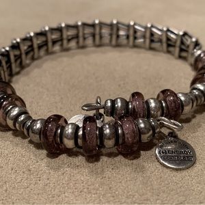 Alex and Ani Energy Fleetwood amethyst braclet